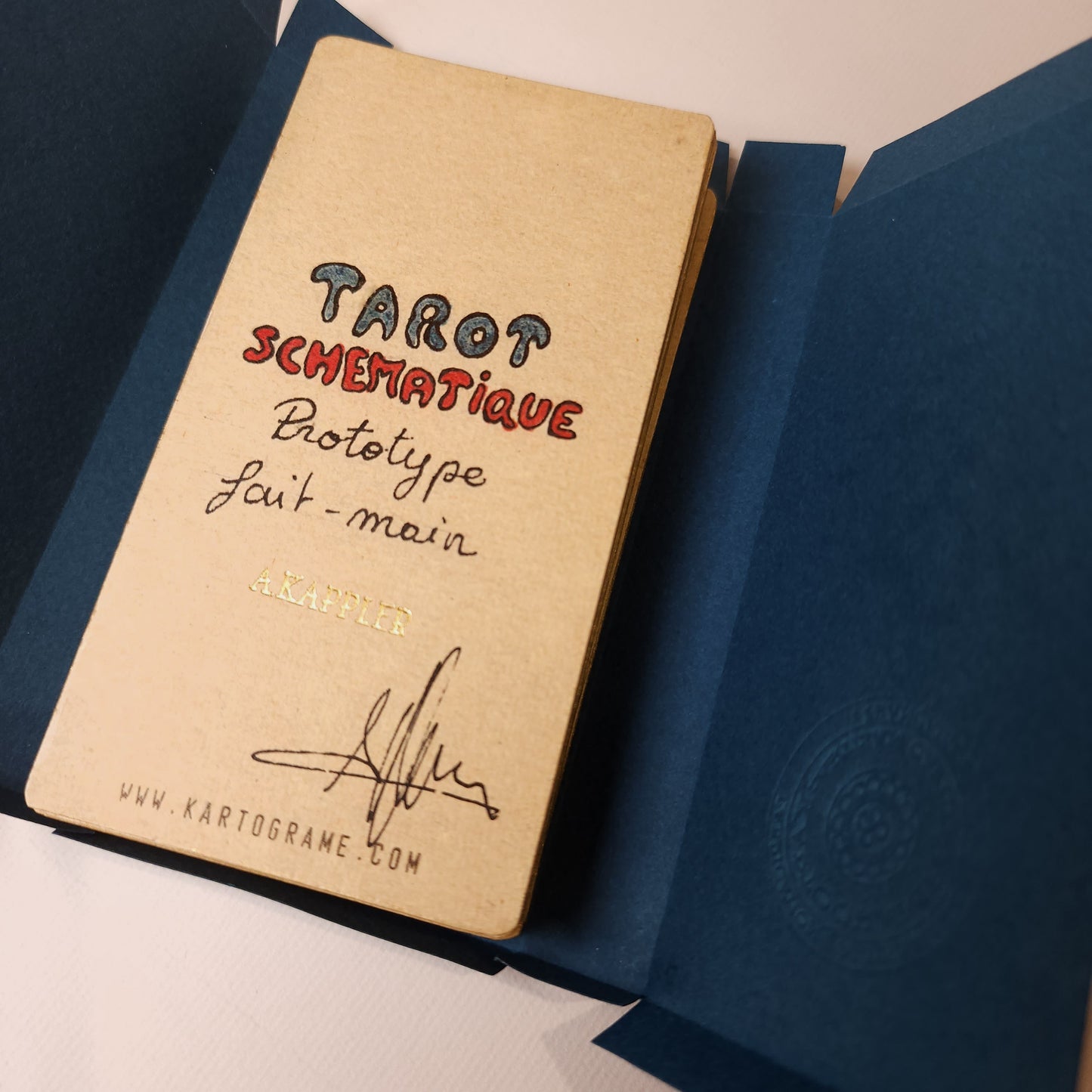 Tarot Schématique Prototype artisanal signé- œuvre unique