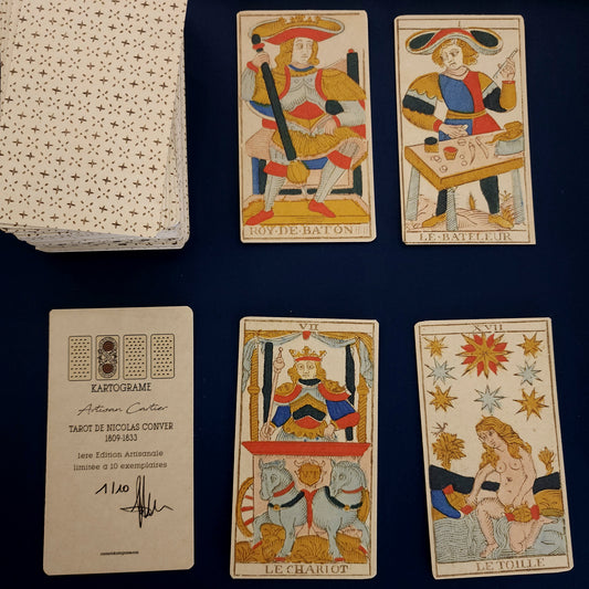 Tarot de Marseille Historical Divinatory by Nicolas Conver 78 cards - reproduction