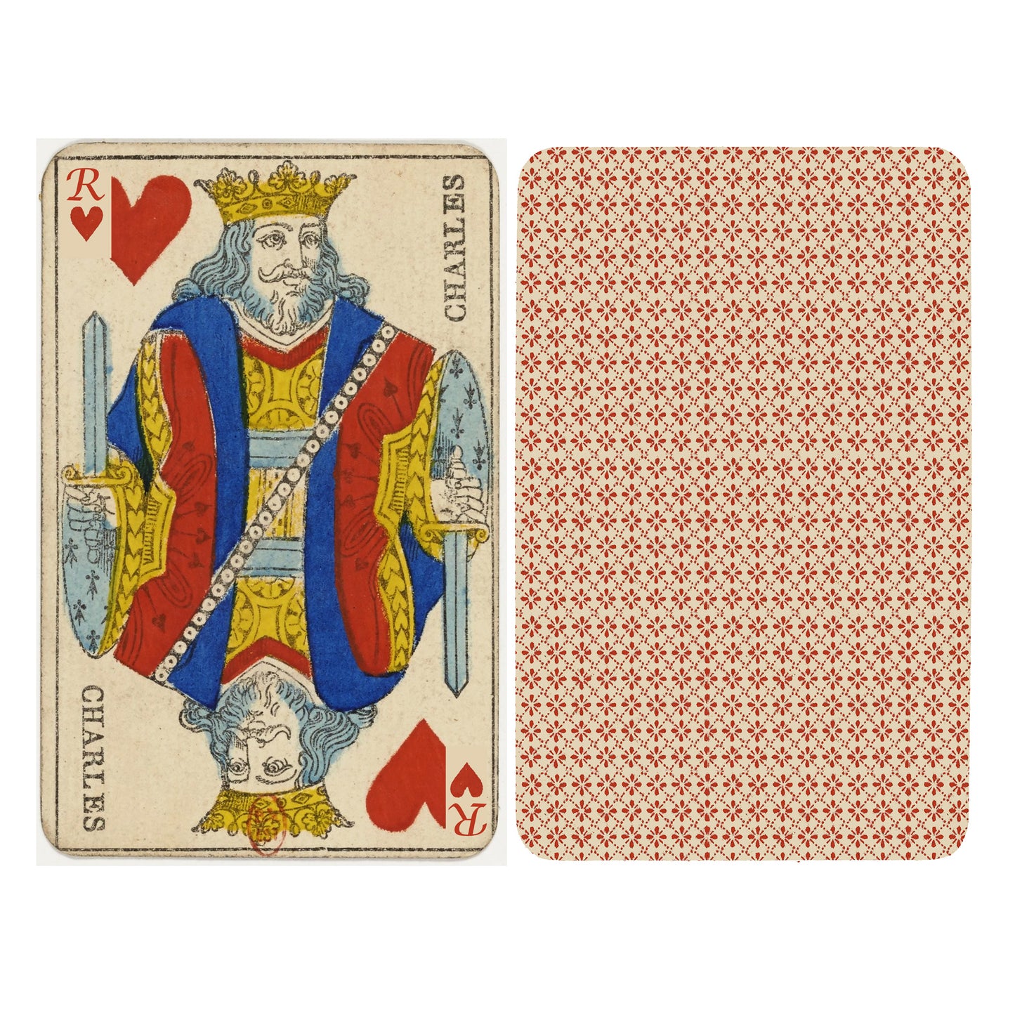 Jeu de 52 cartes artisanales au portrait officiel français